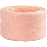 Papier raffia garen, lichtroze, B: 7-8 mm 100m - 1 rol