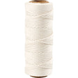 Bamboo Cord, white, thickness 1 mm, 65 mtr 