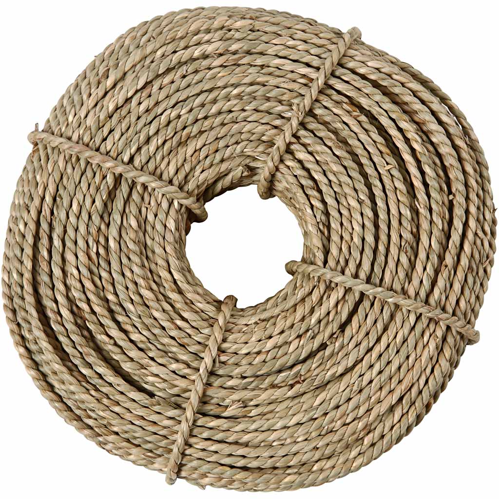 Zeegras Touw Naturel 2,8 tot 3 mm dikte - 145 mtr / 500 gram
