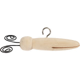 Houten Vlinder Lichaam, L: 5,5 cm, 15 mm, Dennenhout - 5 st