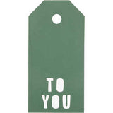 Manilla Labels TO YOU Groen 50x100mm - 15 st
