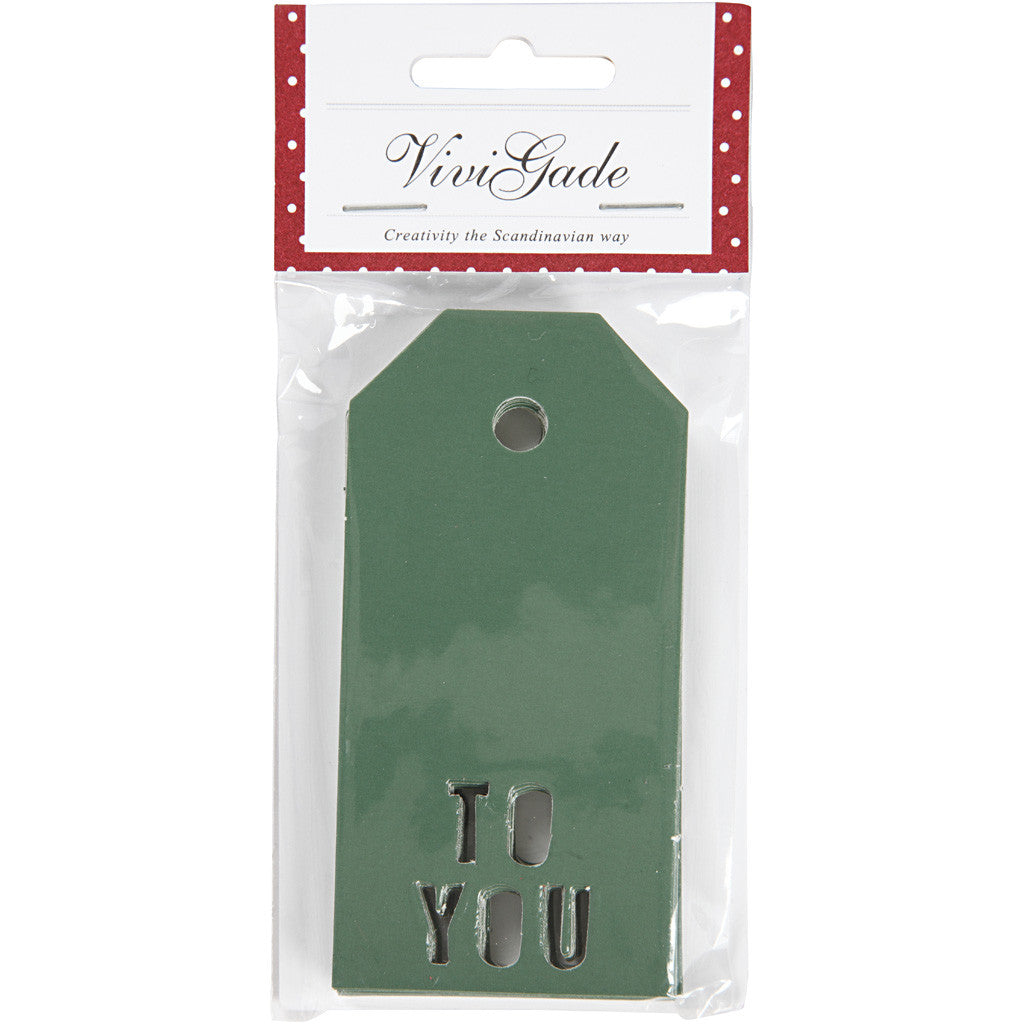 Manilla Labels TO YOU Groen 50x100mm - 15 st