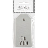 Manilla Labels TO YOU Zilver 50x100mm - 15 st