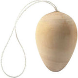 Houten Decoratie Ei, H: 40 mm, 30 mm, lotus, 15 st