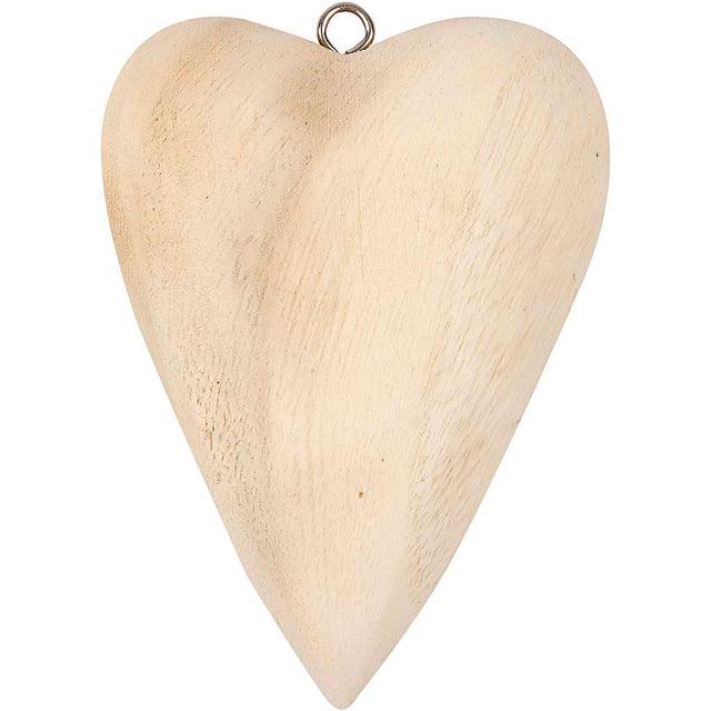 Heart, size 115x85x30mm, paulownia 