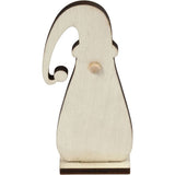 Kerstkabouter, H: 10 cm, diepte 1,5 cm, B: 4,5 cm, dikte 3 mm - 3 st