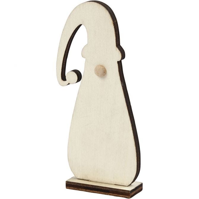 Kerstkabouter, H: 10 cm, diepte 1,5 cm, B: 4,5 cm, dikte 3 mm - 3 st