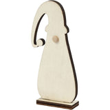 Kerstkabouter, H: 10 cm, diepte 1,5 cm, B: 4,5 cm, dikte 3 mm - 3 st