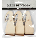 Kerstkabouter, H: 10 cm, diepte 1,5 cm, B: 4,5 cm, dikte 3 mm - 3 st