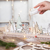 Advent kalender, H: 12 cm, L: 40 cm, B: 3,6 cm - 1 st