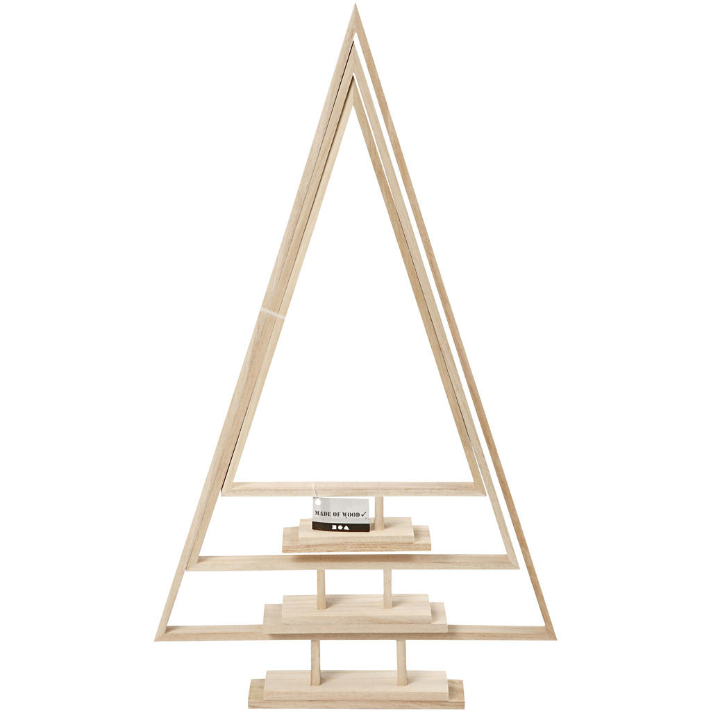 Kerstboom, H: 40+50+60 cm, B: 22,5+29+35 cm - 3 st