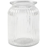Glazen pot, H: 14,5 cm, d: 11 cm, gatgrootte 7 cm - 6 st