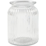 Glazen pot, H: 14,5 cm, d: 11 cm, gatgrootte 7 cm - 6 st