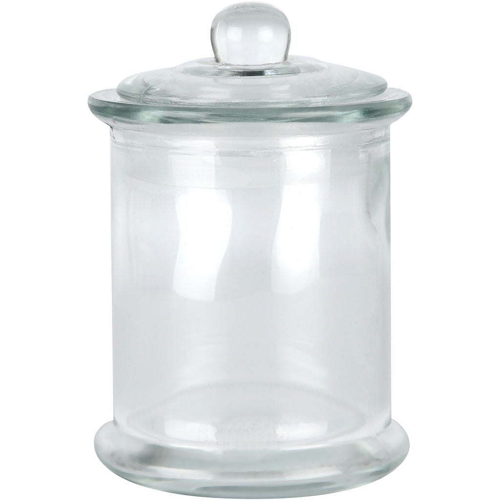 Pot met deksel, H: 14,5 cm, d: 8 cm - 10 st