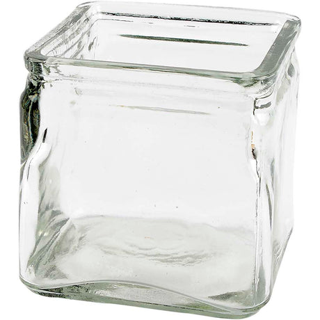 Square Candle Holder, H: 100mm, size 100x100mm 