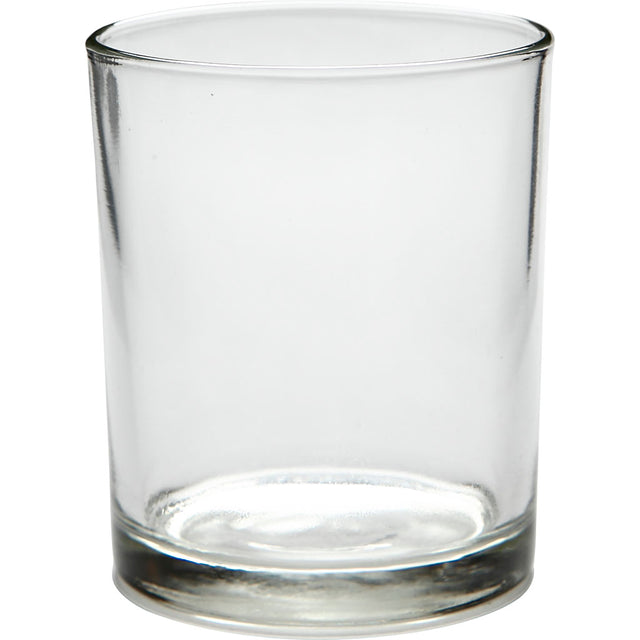 TeaLight holder in glass, H: 8,4 cm, D: 7 cm, 240 ml 