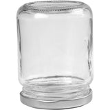 Glazen pot, transparant, H: 9,1 cm, d: 6,8 cm, 240 ml - 12 st