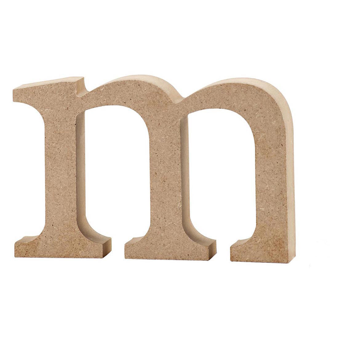 Letter, m, H: 8 cm, 2 cm, mdf - 1 st