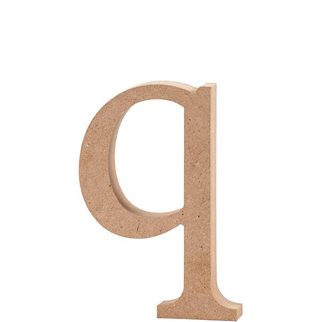 Letter, q, H: 12.2 cm, thickness 2 cm, MDF 