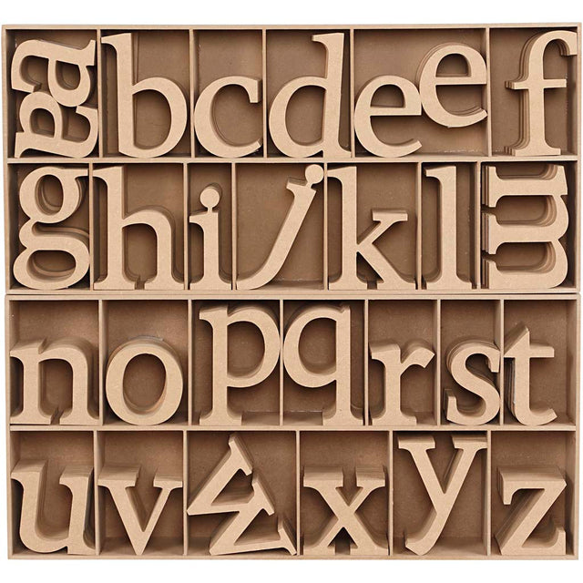 Wooden Letters, including free wooden display, H: 8 cm, thickness 2 cm, MDF 