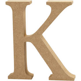 Letter K van MDF H: 130mm - 1 st