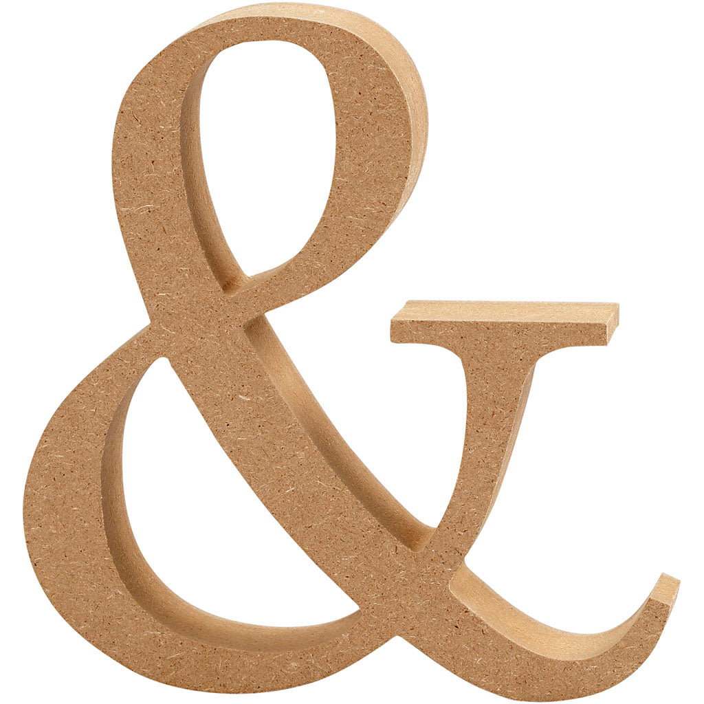 Symbol &, H: 13 cm, thickness 2 cm, MDF 