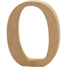 Nummer, 0, H: 13 cm, 2 cm, mdf - 1 st