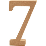Nummer, 7, H: 13 cm, 2 cm, mdf - 1 st