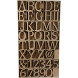 Houten Letters, Nummers en Symbolen, H: 13 cm, 2 cm, mdf - 160 st