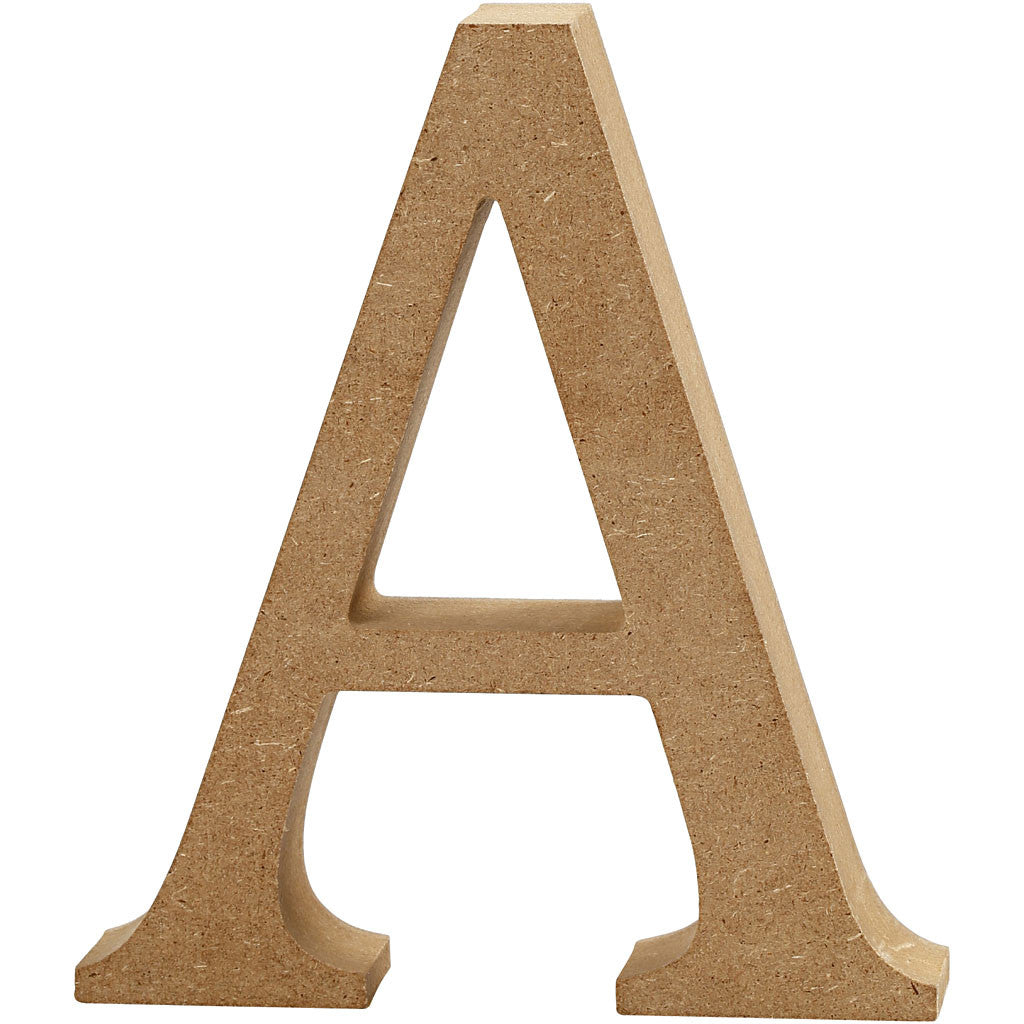 Letter, A, H: 8 cm, 1,5 cm, mdf - 1 st