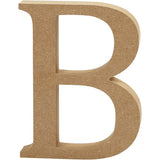 Letter, B, H: 8 cm, 1,5 cm, mdf - 1 st