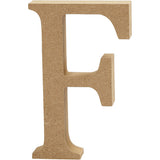 Letter, F, H: 8 cm, 1,5 cm, mdf - 1 st