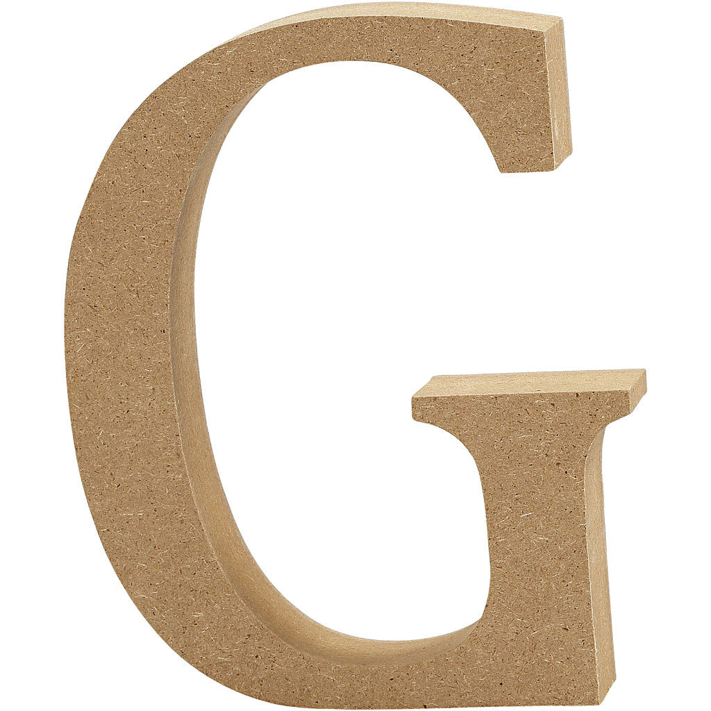 Letter, G, H: 8 cm, 1,5 cm, mdf - 1 st