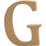 Letter, G, H: 8 cm, 1,5 cm, mdf - 1 st
