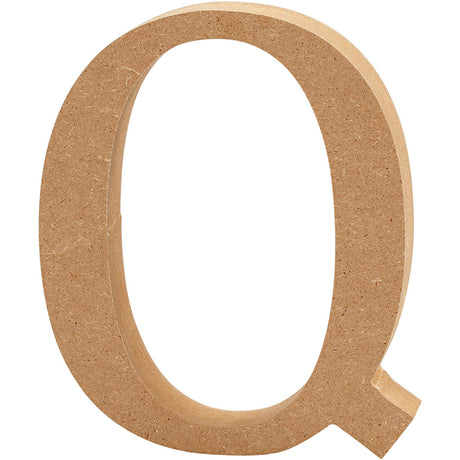 Letter Q, H: 8 cm, thickness 1.5 cm, MDF 