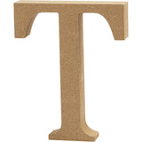 Letter, T, H: 8 cm, 1,5 cm, mdf - 1 st