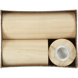 Houten Kaarsenhouder 145x90x65 mm - D: 23 mm Populier Hout - 3 st