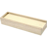 Houten Pennenbakje, 20x6x3,5 cm, 18,4+4,5+3,3 cm - 1 st