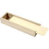 Houten Pennenbakje, 20x6x3,5 cm, 18,4+4,5+3,3 cm - 1 st