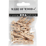 Wasknijpers, L: 25 mm, B: 3 mm - 30 st