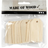 Manilla Labels Hout 30x60mm - 10 st