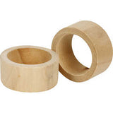 Houten Servet ringen, B: 20 mm, 35 mm, Dennenhout - 6 st