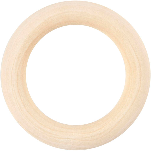 Curtain Ring, D: 55 mm, inner size 40 mm, grass wood 