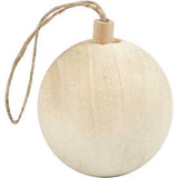 Houten Kerst Ornament, 5,5 cm, populierenhout - 1 st