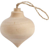 Houten Kerstbal, 5,5 cm,  populierenhout - 1 st