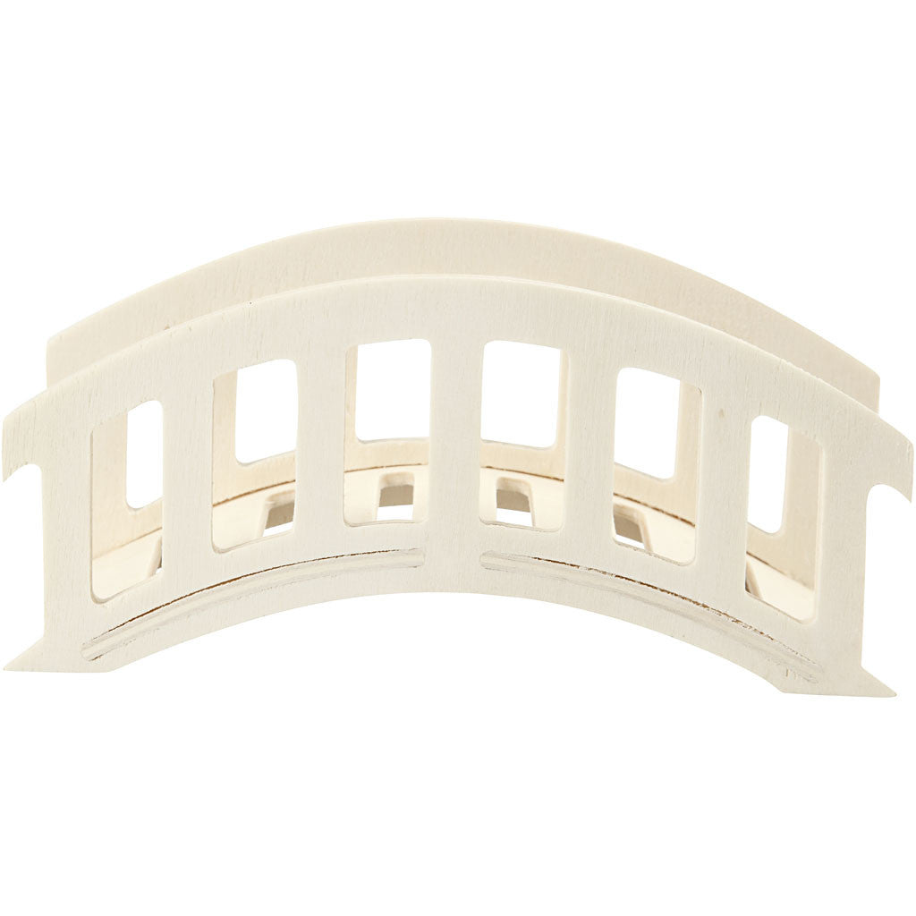 Houten Deco brug 15x6x7 cm - 1 st