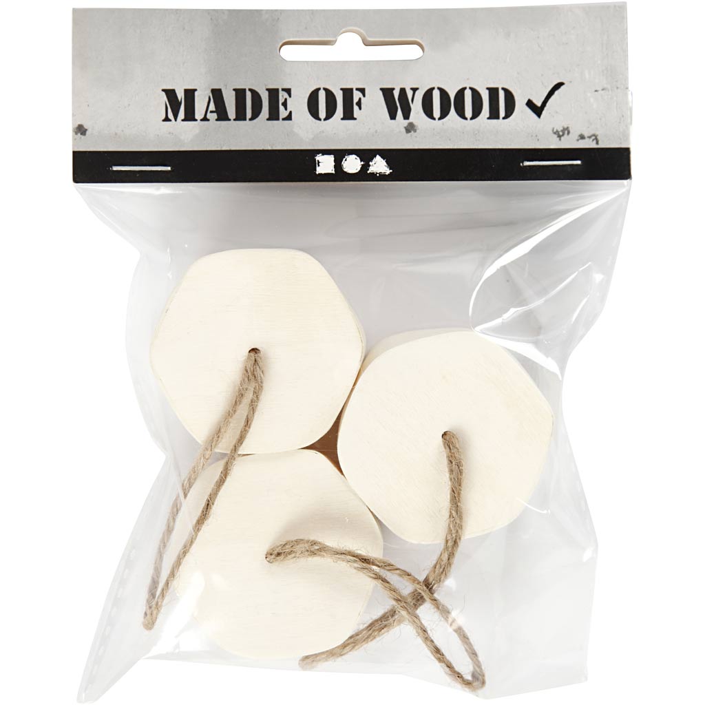 Zeskantig doosje D:45mm H:30 mm - 3 st