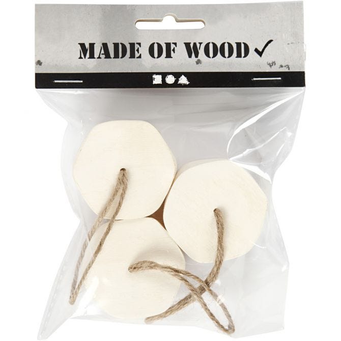 Zeskantig doosje D:45mm H:30 mm - 3 st