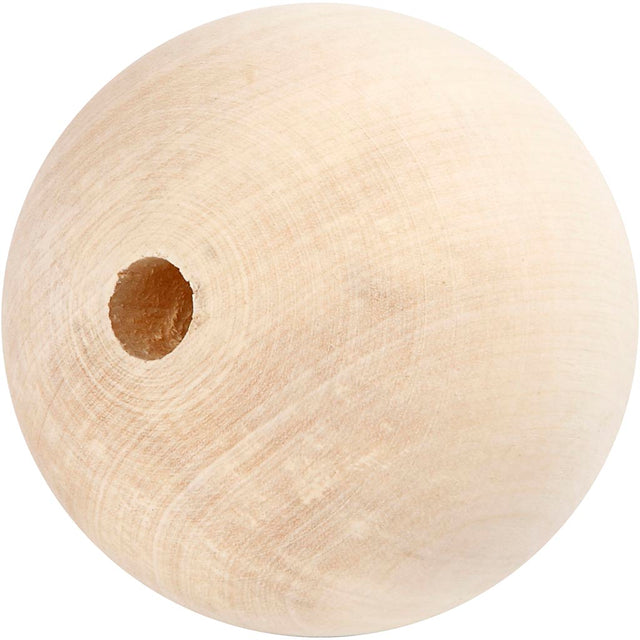 Wooden Bead, D: 80 mm, hole size 12 mm, grass wood 