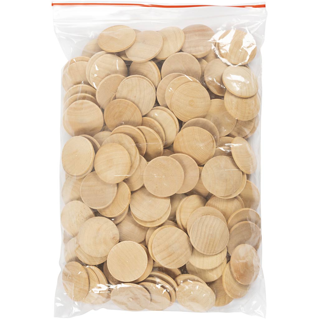 Houten Knopen, 30 mm - 150 st